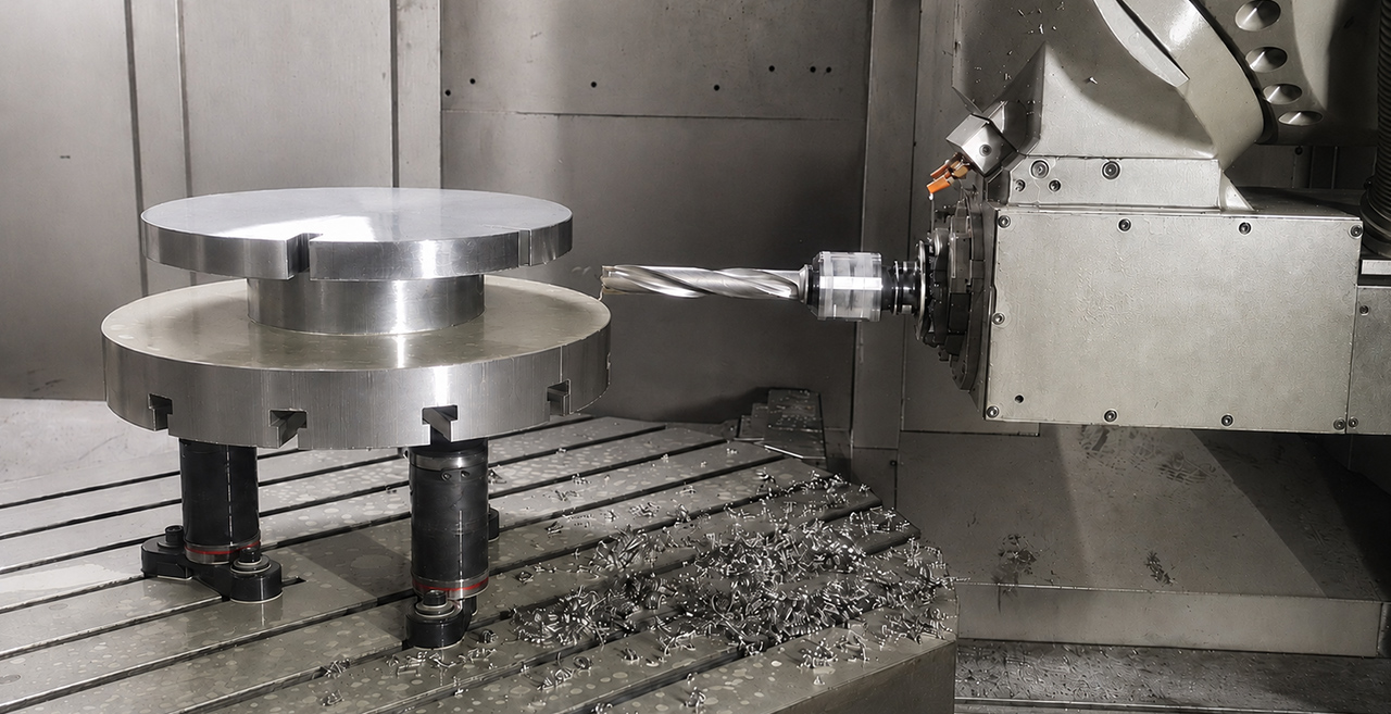 Proceso de mecanizado CNC de una pieza metálica en Loiolan