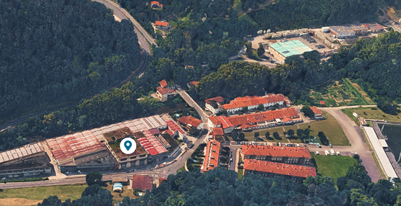 Vista aérea de la ubicación de las instalaciones de Loiolan